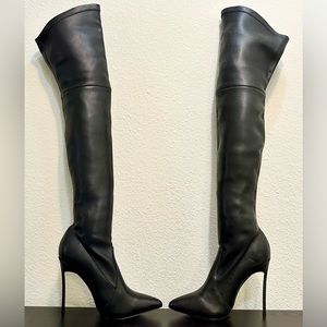 Casadei- Blade heel thigh high boots
